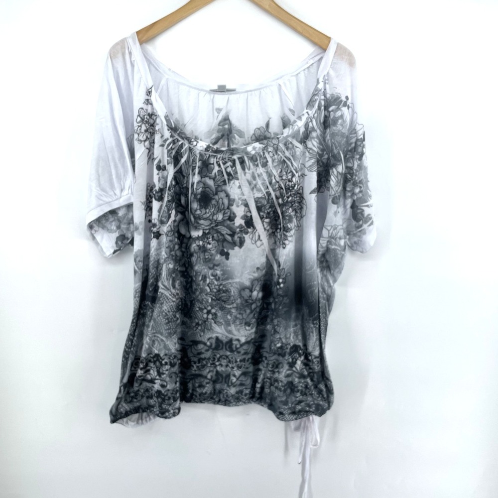 Vintage Y2K Fashion Bug Top‎ 4XL  Boho T Shirt All Over Graphic Print Casual